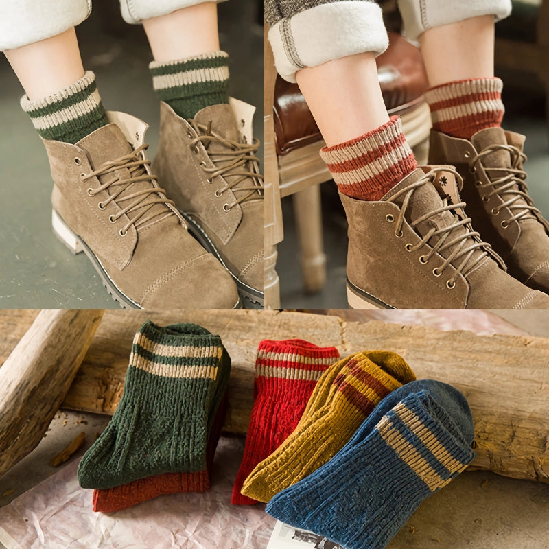 thick striped wool socks, view 8 - MRSLM