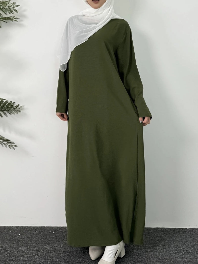 round neck long shirt dress, view 4 - MRSLM