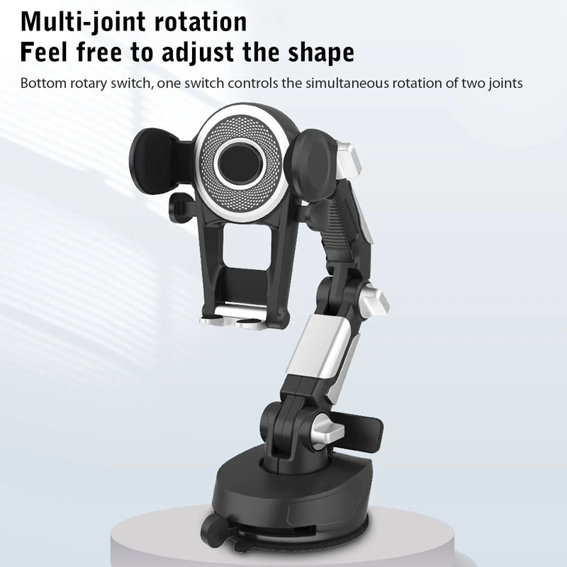 rotating car phone holder with suction cup, view 3 - MRSLM