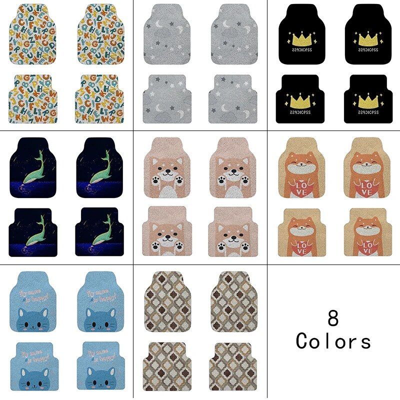 cartoon pattern waterproof car floor mats, view 22 - MRSLM