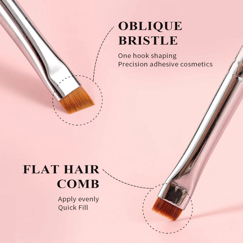 flat angle eyebrow brush set, view 5 - MRSLM