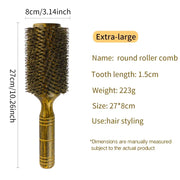 boar bristle round hair brush, view 2 - MRSLM