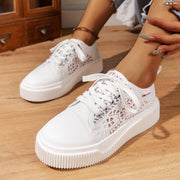 women's lace-up platform sneakers, view 4 - MRSLM