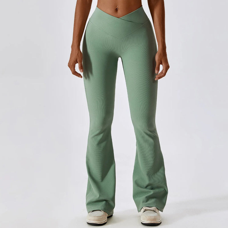 yoga flare leggings, view 3 - MRSLM