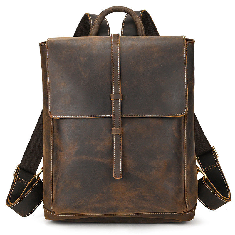crazy horse leather backpack - MRSLM