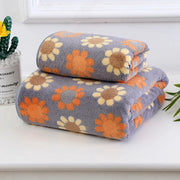 microfiber floral bathroom towel set, view 8 - MRSLM