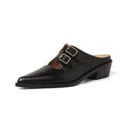 leather slingback mules, view 6 - MRSLM
