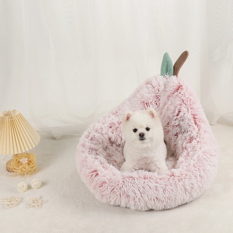 plush dog kennel bed, view 2 - MRSLM
