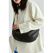 leather crossbody half-moon fanny pack, view 8 - MRSLM