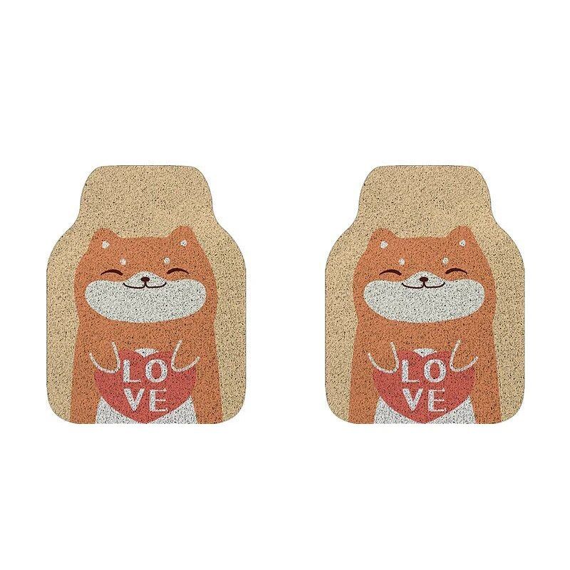 cartoon pattern waterproof car floor mats, view 9 - MRSLM