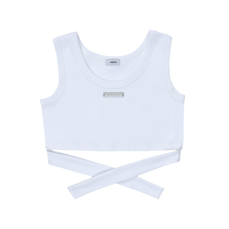women's cotton short strap vest, view 5 - MRSLM