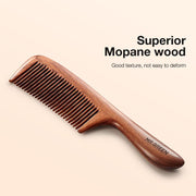 natural wooden fine tooth comb, view 5 - MRSLM