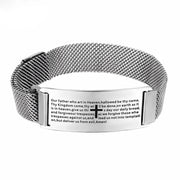 Christian cross magnetic cuff bracelet for men, view 3 - MRSLM