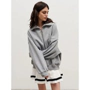 Women's oversized zip-up sweatshirt, view 9 - MRSLM