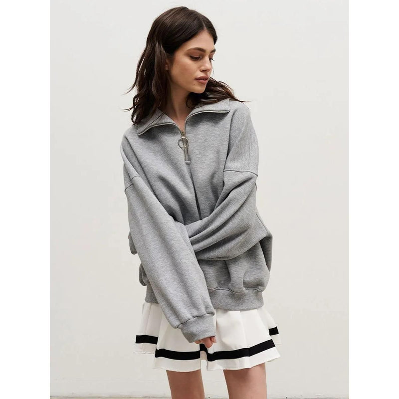 Women's oversized zip-up sweatshirt, view 9 - MRSLM