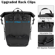 25L waterproof bike pannier bag, view 5 - MRSLM