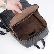 men's woven business casual backpack, view 4 - MRSLM