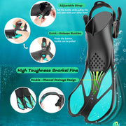 open heel snorkel fins, view 11 - MRSLM