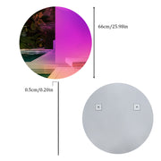 colorful gradient round wall mirror, view 8 - MRSLM