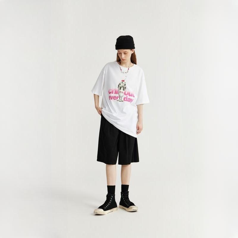 ice cream cat print T-shirt, view 4 - MRSLM