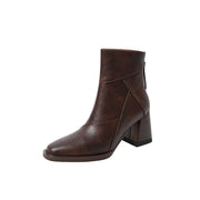 women's retro chunky heel boots, view 5 - MRSLM