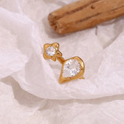 asymmetric water droplet star ring, view 6 - MRSLM