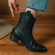 retro high heel ankle boots, view 5 - MRSLM