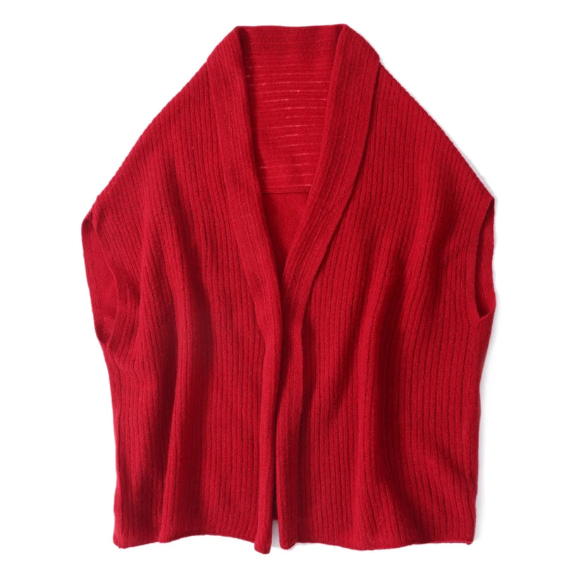 women's wool scarf crumpled knit, view 6 - MRSLM