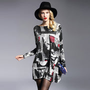 women's mouth print knitted pullover sweater, view 6 - MRSLM