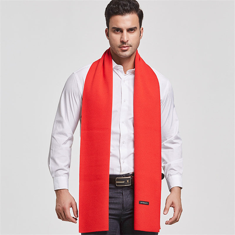 men's cashmere winter scarf, view 9 - MRSLM