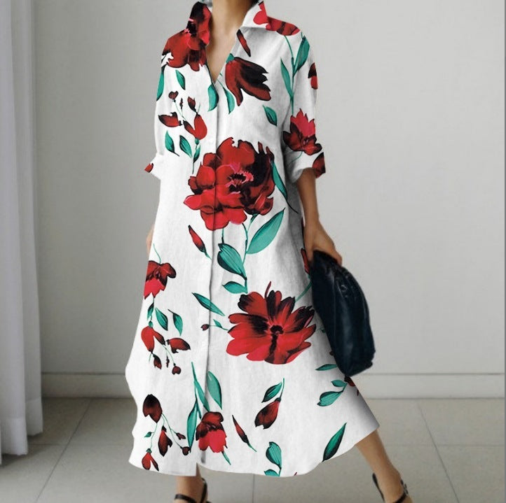 women's loose printed dress, view 9 - MRSLM