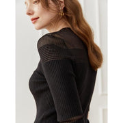 half sleeve knitted top, view 18 - MRSLM