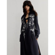 women's long slit blazer, view 7 - MRSLM