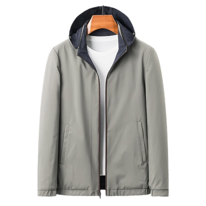 Men's hooded zipper coat, view 5 - MRSLM