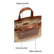 woven beach tote, view 5 - MRSLM