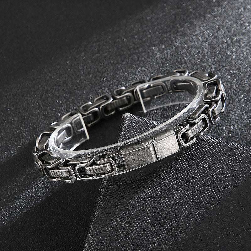 welded woven titanium steel bracelet, view 6 - MRSLM