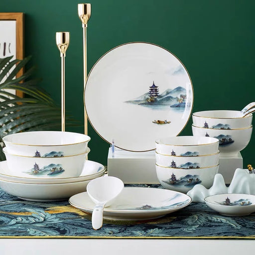 new chinese ceramic tableware set, view 2 - MRSLM