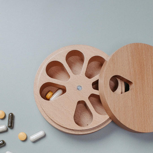 Wooden weekly pill organizer - MRSLM