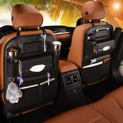PU leather car back seat organizer, view 6 - MRSLM