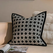 nordic geometric jacquard cushion cover, view 3 - MRSLM