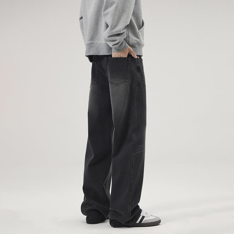 Men's vintage loose micro-flared jeans, view 3 - MRSLM