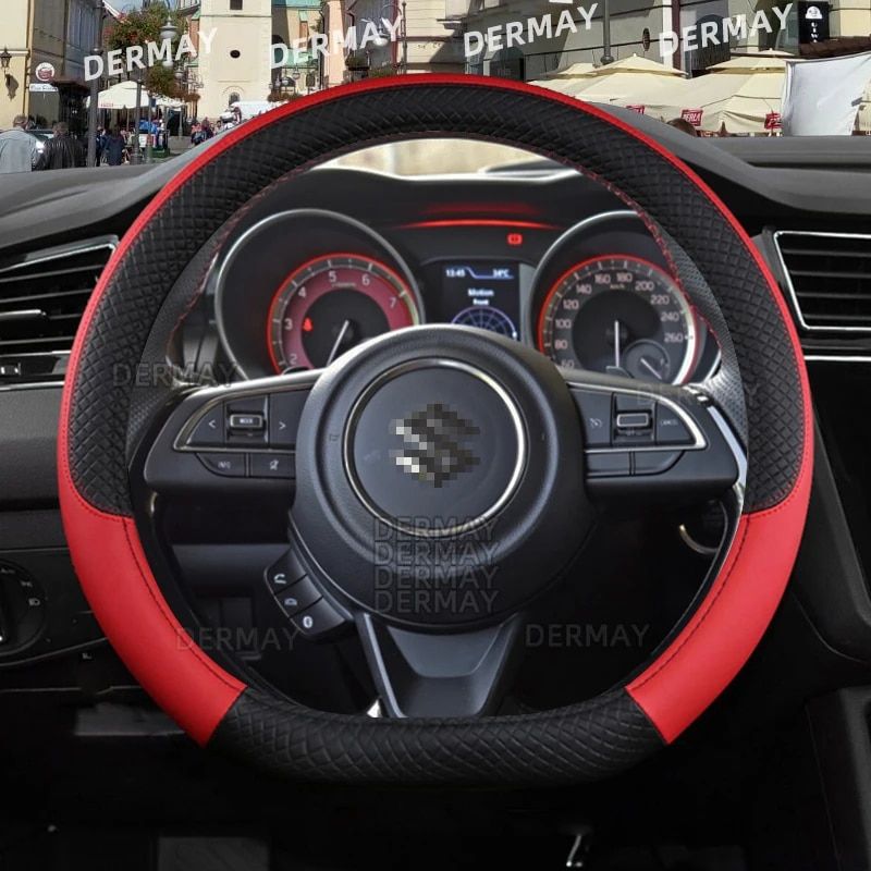 microfiber leather steering wheel cover for Suzuki Swift, view 10 - MRSLM