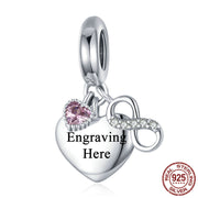 endless love s925 silver bead pendant, view 5 - MRSLM