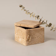 Travertine storage box with lid, view 3 - MRSLM