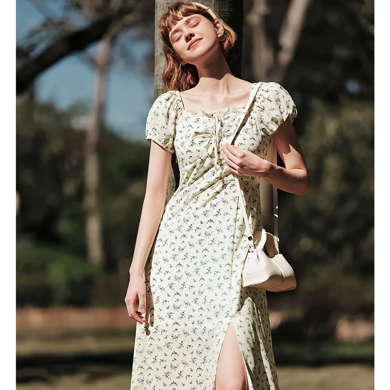 floral chiffon dress, view 4 - MRSLM