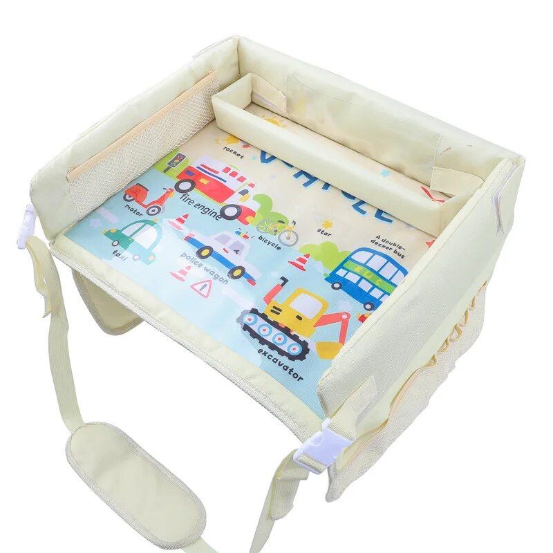 kids cartoon car seat travel tray, view 5 - MRSLM