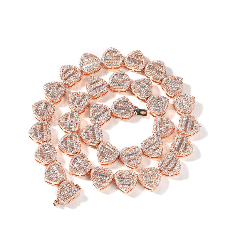heart zirconium necklace, view 3 - MRSLM