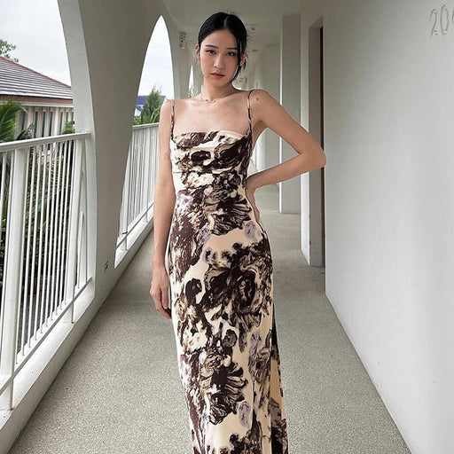 casual printed suspender skirt - MRSLM