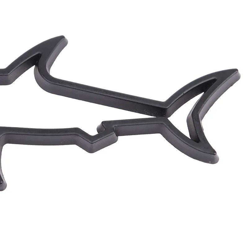 3D metal shark fish car emblem, view 7 - MRSLM