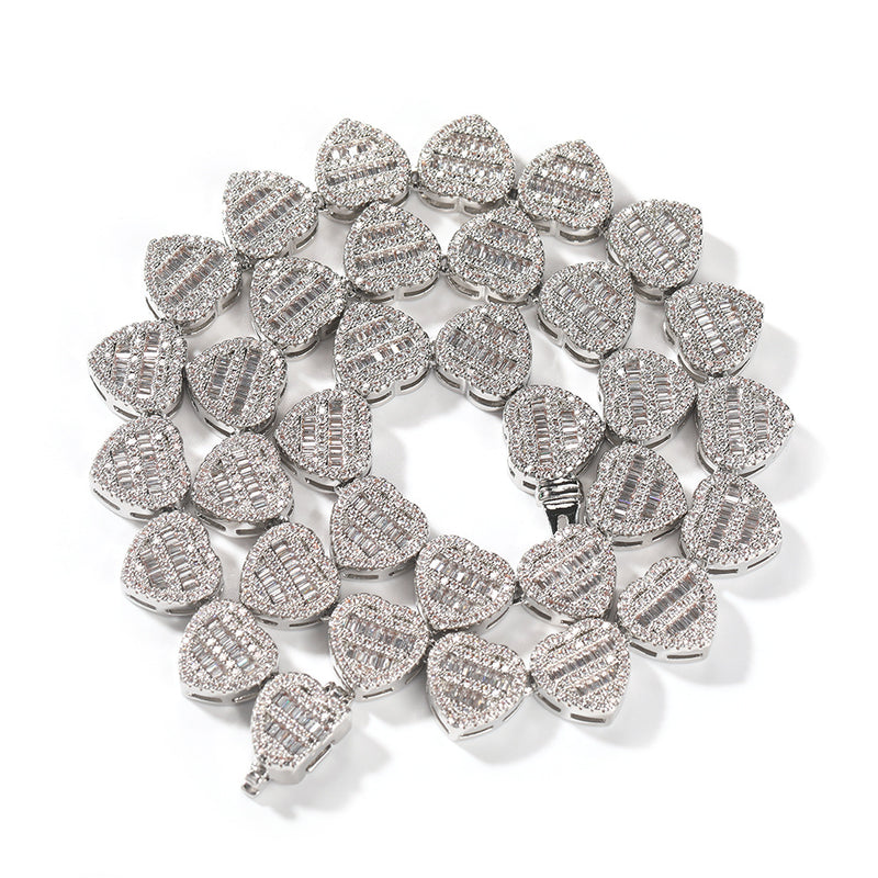heart zirconium necklace, view 5 - MRSLM